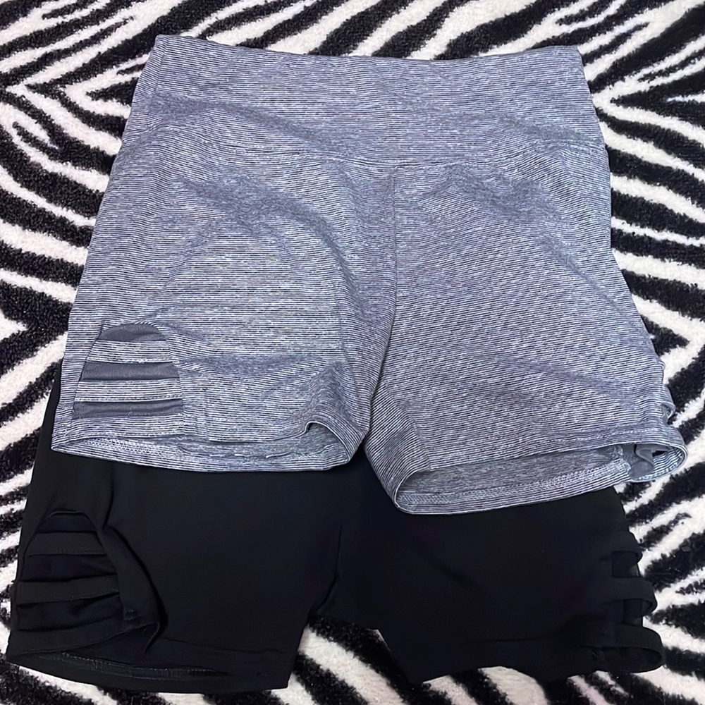 2 pairs of justice spandex shorts